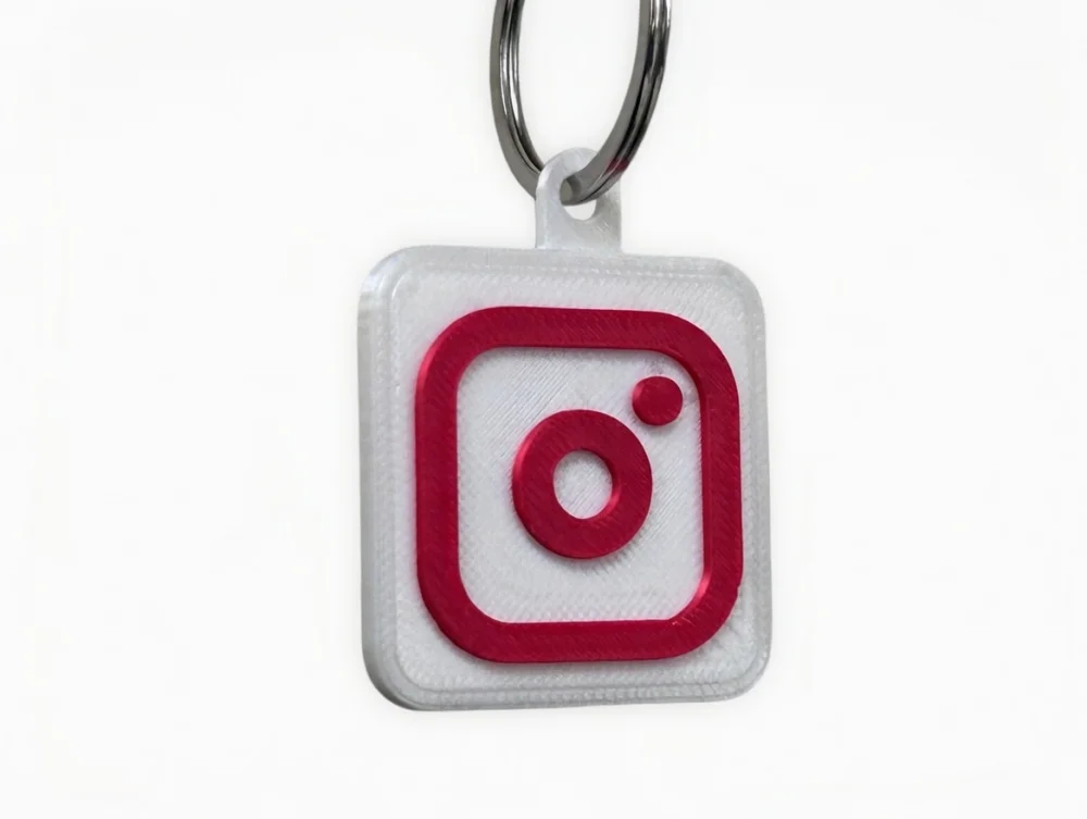 Breloc Instagram Tag NFC - Personalizat 3D