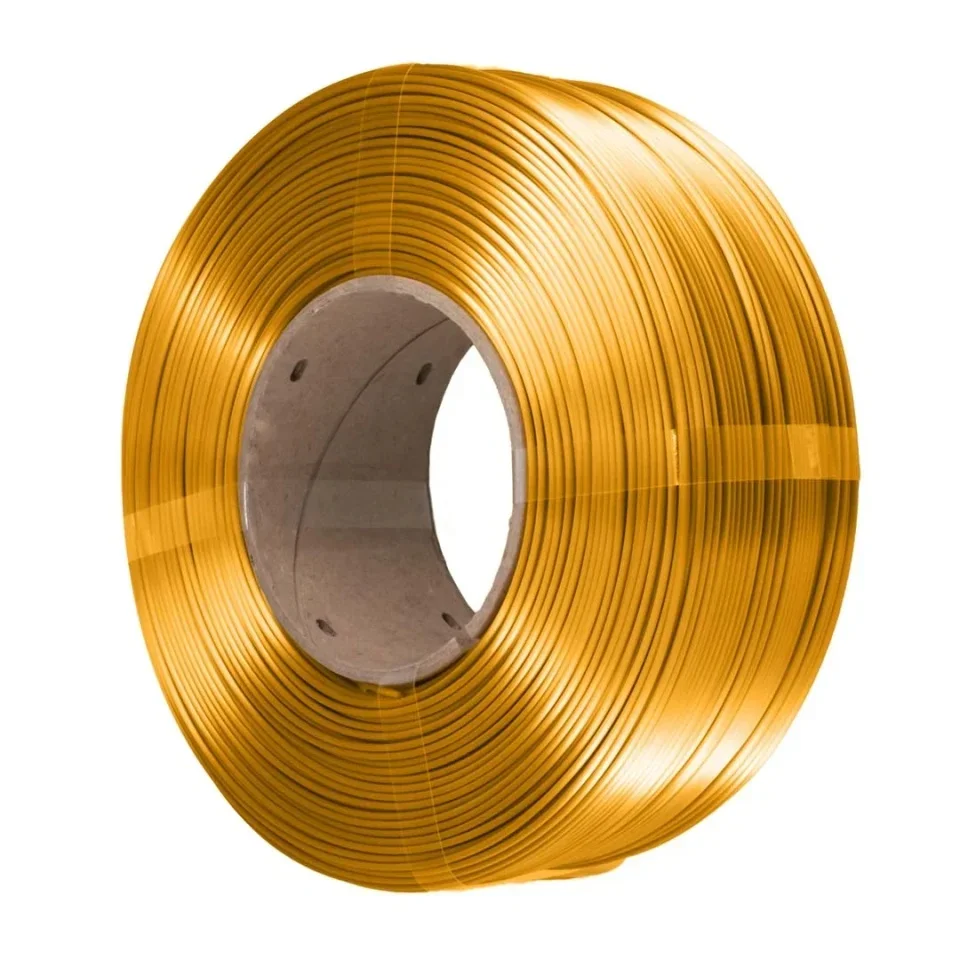 Filament Imprimanta 3D AzureFilm, 1.75 mm, PLA Silk 24K Gold (auriu), ReFill, 1kg